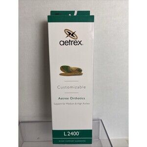 Aetrex Orthotic L2400 Men’s 8 Customizable Full Length Brown Lynco New